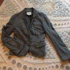 Grey cotton blazer from Loft